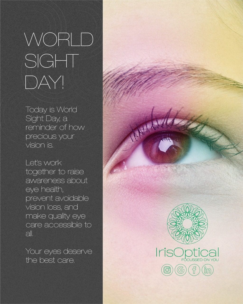 Instagram post from irisopticalza. This post is in position 3.